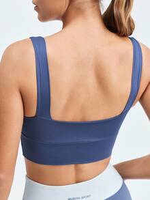 Áo ba lỗ tập yoga LOUNGEISTA Áo ngực thể thao thoáng khí có chức năng chống sốc và ôm sát, mang lại cho bạn vóc dáng đẹp khi tập luyện - Hải quân - Xem 2