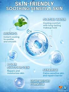 The Superman | SHEGLAM Good Grip Cool Soothing Primer Brand Beauty Makeup Face Paint Cosmetic For Women Girls Perfect For Fall Winter Ideal For Y2K Fancy Fashion Suitable For Birthday Christmas Present Party Ready Best Color