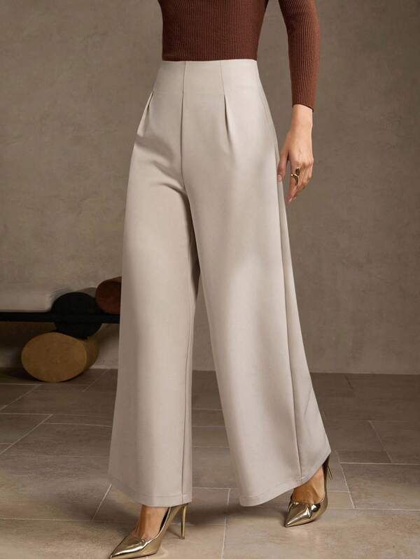 MOTF PREMIUM PANTALONES DE CINTURA ALTA Y PIERNA ANCHA