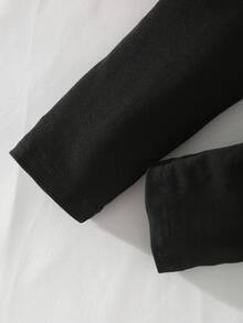 Elladie kids Bộ đồ 2 mảnh cho bé gái, kiểu dáng thường ngày, dễ thương, gồm áo nỉ chấm bi in nơ và quần legging cạp chun màu trơn, thích hợp cho mùa tựu trường thu đông. - Màu Khaki - Xem 6