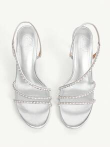 CUCCOO SZL 女士尖头高跟凉鞋 - 銀色 - 查看 9