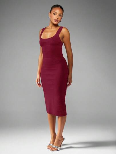 burgundy bandage midi dress Plum Maxi Dress | Plum Frill Wrap Maxi Dress | Maxi Dresses main image 0