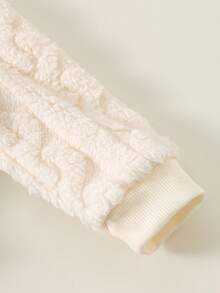 SHEIN Niedlicher Kapuzenpullover für neugeborene Babyjungen, gestricktes farbblockiges gestreiftes Bärenmuster Top, weich & bequem, vielseitig einsetzbar, geeignet für Herbst & Winter