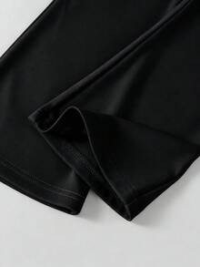 2件套年轻女孩简约时尚粉色蝴蝶结黑色上衣和粉色裤子运动服套装 - 彩色 - 查看 5