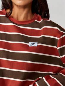 MISSGUIDED Camiseta de manga larga de algodón a rayas con parche con logo para otoño e invierno - Multicolor - Ver 7