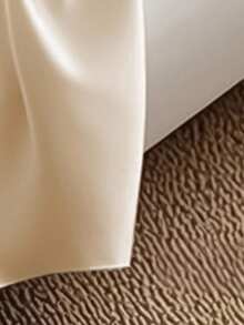 Franclia 女士束腰无袖中长连衣裙，女士优雅中长府绸连衣裙 - 卡其色 - 查看 4