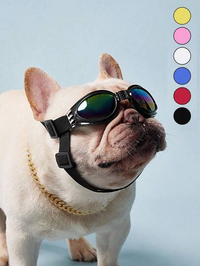 Zazumi 1pc Pet Foldable Sunglasses Uv Goggles For Dogs And Cats, Spring/Summer/Fall/Winter,Vacation/Cool,Dog Accessories