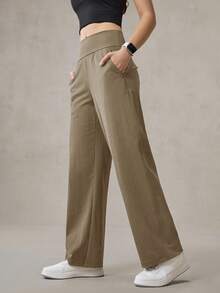 OutZeal Pantalones deportivos de pierna recta con bolsillos laterales de tacto fresco para mujer, de uso diario y casual