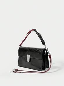 SHECARRY Women's Fashion Versatile Simple Commuter Handbag - Black - View 11