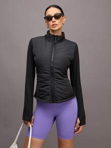 Activina Women's Thickened Padded Sports Padded Coat, Autumn/Winter - Black - View 4