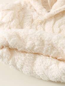 SHEIN Niedlicher Kapuzenpullover für neugeborene Babyjungen, gestricktes farbblockiges gestreiftes Bärenmuster Top, weich & bequem, vielseitig einsetzbar, geeignet für Herbst & Winter