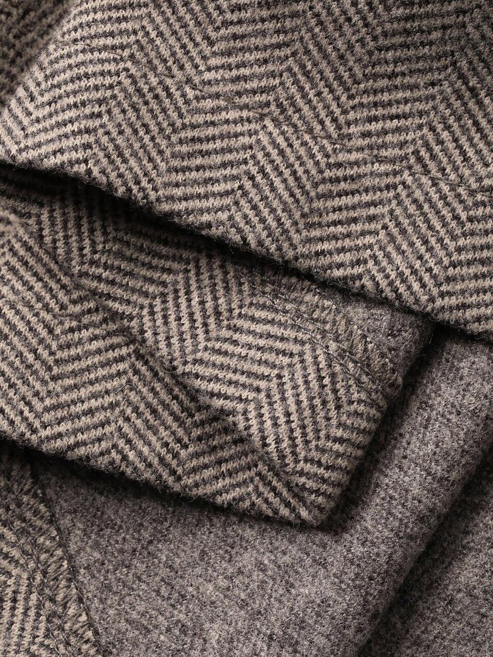 2pcs Women Herringbone Crew Neck Sleeveless Vest Jacket And Pleated Skirt Casual Elegant Autumn/Winter Set Lounge Sets For Women