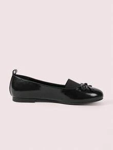CUCCOO DOLLMOD Women's Round Toe Flat Fashionable Office Comfortable Dress Shoes - Black - View 8