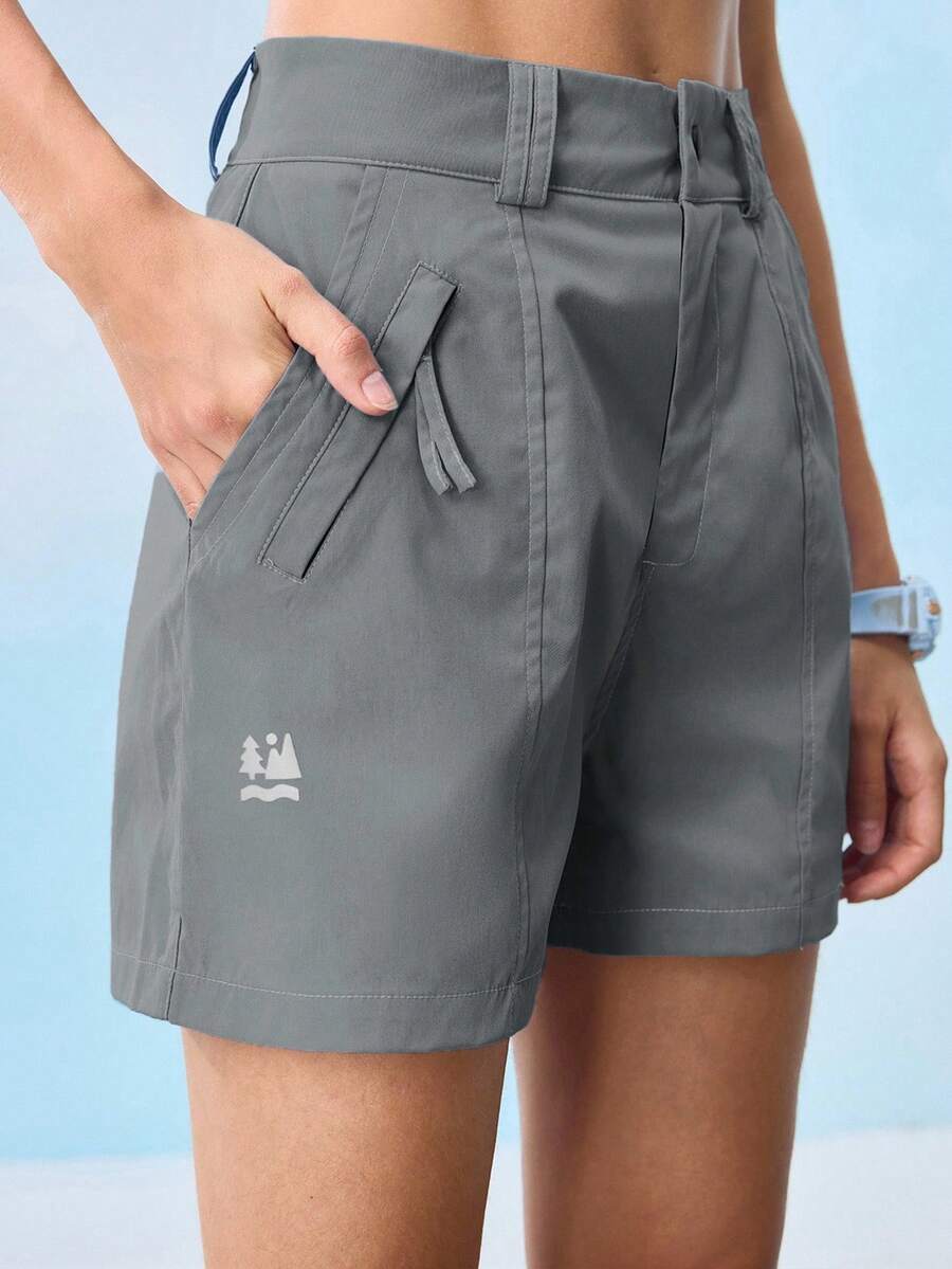 In My Nature Pantaloni scurți de drumeție pentru femei, pentru camping, drumeții, sport și naveta urbană, pantaloni scurți gri pentru femei, pantaloni scurți sport, pantaloni scurți cu buzunare, pantaloni scurți de drumeție pentru femei, pantaloni scurți cu uscare rapidă pentru femei