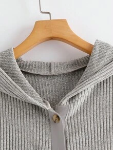 Franclia 2 件套女士休闲连帽开衫夹克和阔腿裤，羊毛罗纹家居服/运动服套装，秋季 - 杏色 - 查看 4