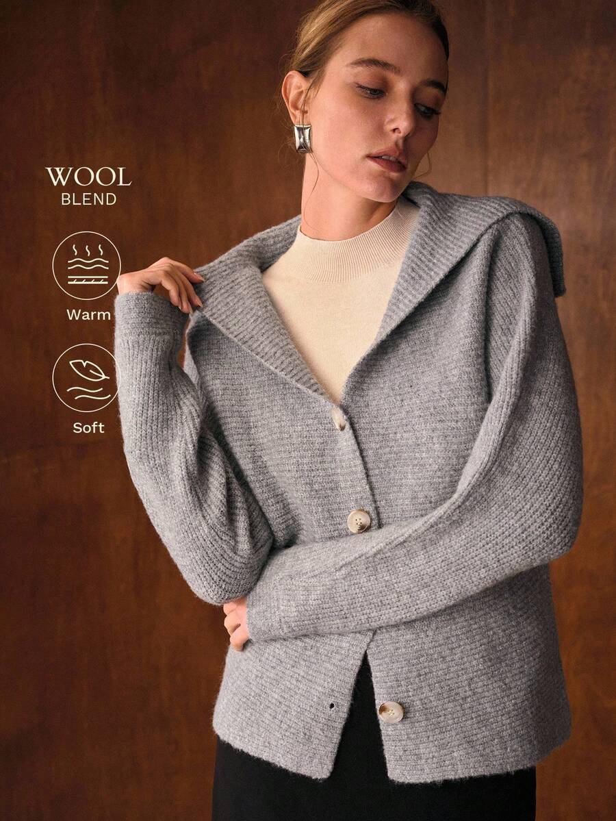 MOTF PREMIUM 连帽纽扣开衫