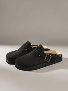 Solecia Women's Casual Versatile Thick Sole Slide Sandals - Black - View 2