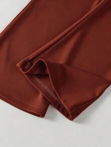 Sparklyn 2件套年轻女孩简约时尚粉色蝴蝶结黑色上衣和粉色裤子运动服套装