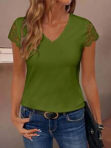 EMERY ROSE 女式纯色简约短袖T恤