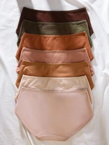 7 chiếc/gói Quần lót tam giác trang trí nơ co giãn cao thoải mái - Nhiều màu - Xem 2