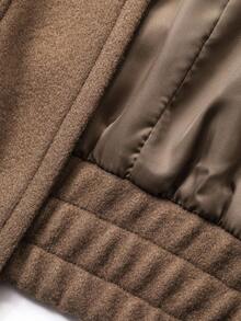 DAZY Chaqueta bomber de manga larga con estampado suelto de leopardo bordado, estilo casual de calle para mujer, otoño/invierno - Marrón - Ver 7