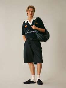 Solecia 男士休闲百搭纯色凉鞋 - 黑色 - 查看 10