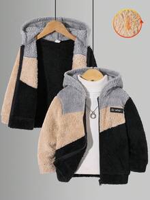 SHEIN 小男孩绗缝拼布毛巾绣背心搭配圣诞运动衫秋季衬衫万圣节开衫万圣节儿童服装长袖衬衫秋季套装格子夹克黑色开衫万圣节衬衫红色开衫万圣节毛衣棕色开衫黑色衬衫绿色衬衫红色衬衫秋季衬衫男童毛衣白色衬衫 - 彩色 - 查看 1