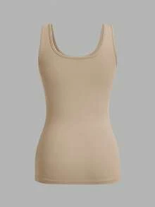 SHEIN Essnce 3 件套休闲纯色吊带背心，适合夏季修身女士，百搭汗衫 - 彩色 - 查看 8