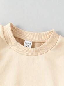 Sparklyn 2件套年轻女孩简约时尚粉色蝴蝶结黑色上衣和粉色裤子运动服套装