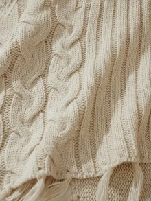 Franclia Neuer Herbst/Winter Europäischer & Amerikanischer Retro Mode Sexy Streetwear asymmetrischer Quasten Pullover für Frauen