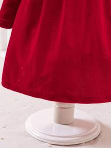 Glamorique Kids Vestido de Festa de Natal para Bebê Menina, Vestido de Natal para Bebê Menina, Vestido Borgonha para Bebê