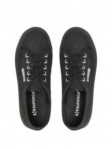 Superga 2555 Alpina Women Sports Casual Shoes Black SOOF4BO - Black - View 3
