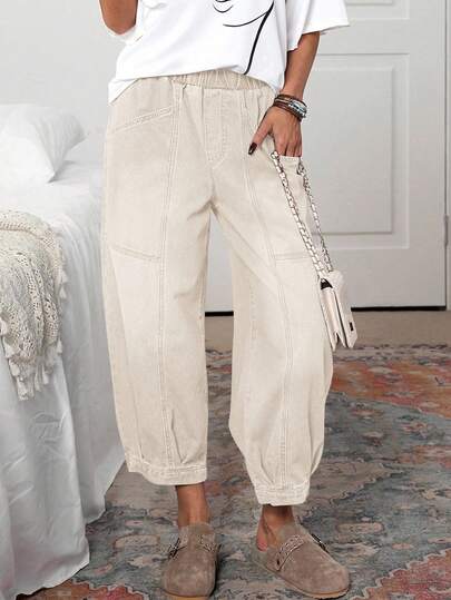 EMERY ROSE ג'ינס ג'ינס פנסים לנשים בגזרה יומיומית