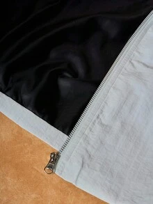 Manfinity Hypemode Men Street Style Mint Green Stand Collar Jacket, Fall