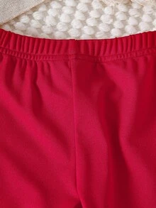 2pcs Toddler Kids Letter Print Long Sleeve Top And Leopard Flare Pants Set, Cute And Comfortable Sweatshirt Outfit For Spring/Autumn Fall Winter