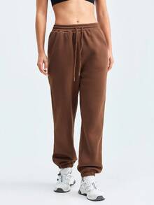 女士三件套抽绳腰斜插口袋休闲裤 - 彩色 - 查看 5