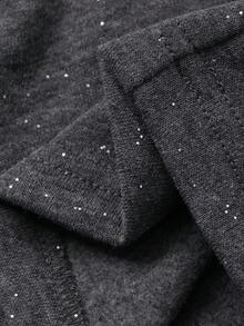 DAZY 秋季男童纯色长袖拉链连帽衫和裤子休闲套装 - 灰色 - 查看 8