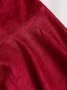 Sweetra French Retro Banquet Jacquard Strapless Luxurious Sexy Asymmetrical Dress, Christmas