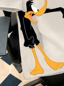 Looney Tunes X Manfinity Manfinity Joysei Men's Casual Cartoon Pattern Round Neck Short Sleeve T-Shirt, Summer - Khaki - View 4