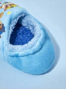 SHEIN | PAW Patrol Pantofole morbide e calde con stampa a cartoni animati blu per bambini, con suola antiscivolo in silicone, leggere e durevoli, adatte per bambini piccoli e ragazzi, per uso interno in casa, camera da letto, primavera, autunno e inverno, con motivi di cani, Chase, Rubble, unisex