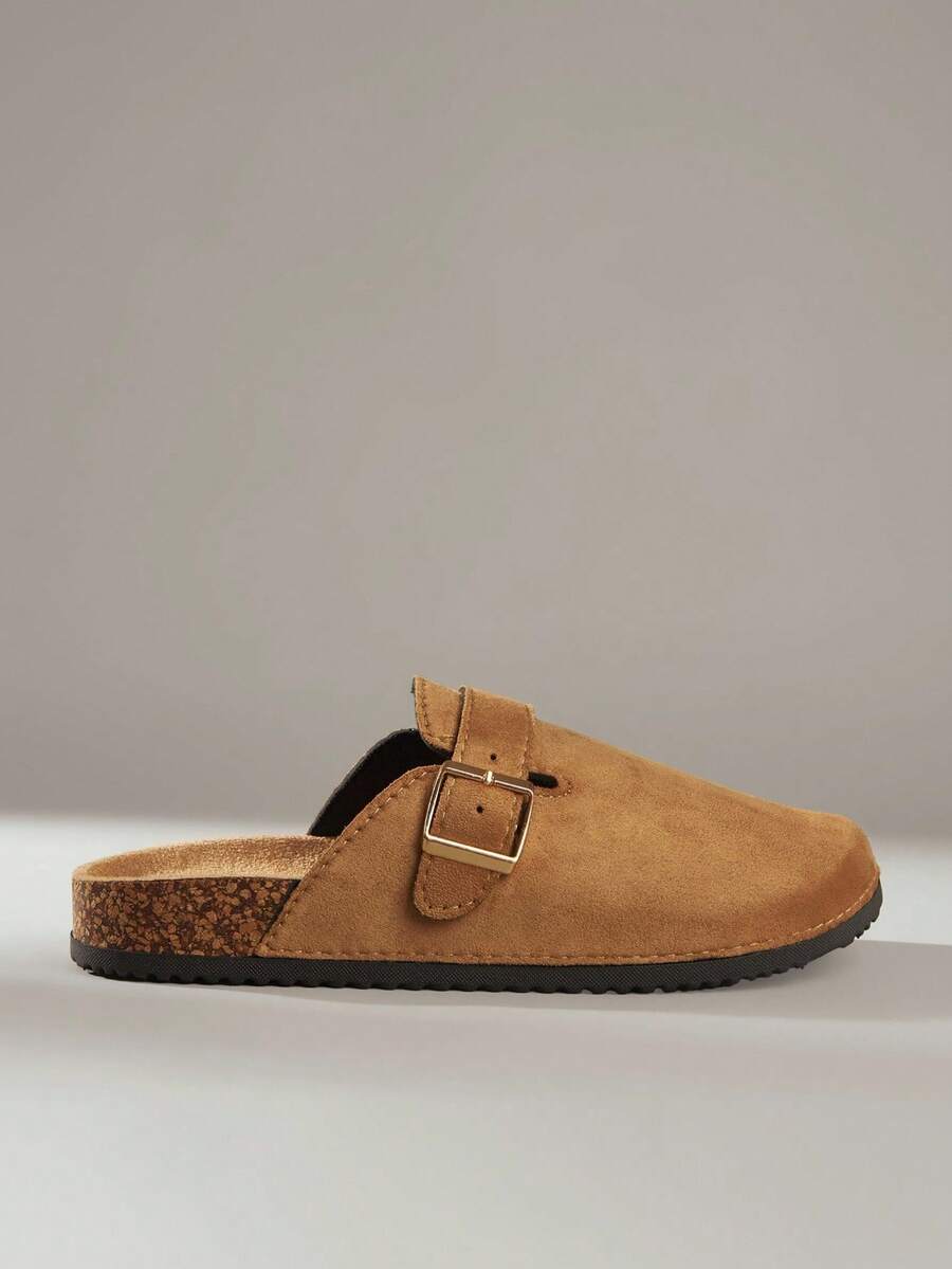 Solecia Giày sandal đế dày quai chéo khóa cổ điển cho nữ, màu nâu, phong cách nghỉ dưỡng thường ngày - Lạc đà - Xem 1