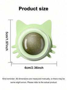 Zazumi PETSIN 1个猫薄荷球 趣味可舔猫零食 猫薄荷球 小猫玩耍咀嚼清洁牙齿玩具 适合小型和中型猫咪 宠物用品 - 彩色 - 查看 9