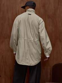 Musero 男士宽松长袖落肩高领派克大衣 秋冬/春夏服装 - 薄荷綠 - 查看 4