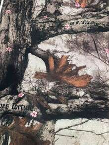 INAWLY Sudadera de cuello redondo con estampado de camuflaje, árbol y flores para mujer, versátil y casual para otoño/invierno - Multicolor - Ver 6