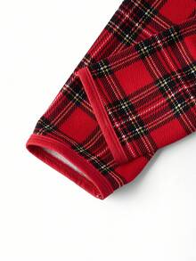 Ellevyn Women's Round Neck Long Sleeve Red Plaid Elegant Casual Outerwear, Suitable For Christmas, Holiday, Autumn/Winter Fall Clothes For Women Jacket Christmas