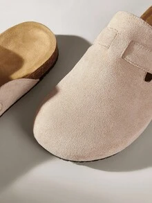 Solecia 女士新款平底套脚鞋，半封闭式套脚款式，人造麂皮材质，舒适百搭，非常适合外出、购物或通勤。 - 棕色 - 查看 6