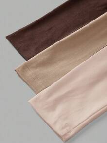 SHEIN EZwear Bộ 3 áo thun dài tay cổ tròn thoải mái cho nữ, phù hợp cho mùa thu/đông - Nhiều màu - Xem 13