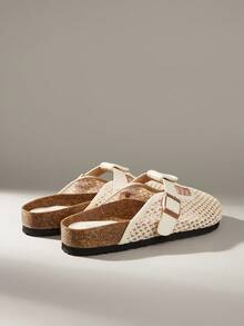 Solecia Chaussures mules à semelle épaisse pour femmes, bout fermé, décontractées pour le printemps/automne