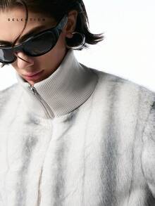 LYSMO 女式蓬松长袖休闲夹克，带口袋，秋冬 - 彩色 - 查看 8