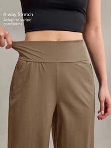 OutZeal Pantalones deportivos de pierna recta con bolsillos laterales de tacto fresco para mujer, de uso diario y casual